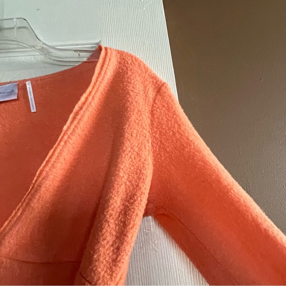 Urban Outfitters Out From Under Edith Fleece Wrap Top Coral Pink Medium - Picture 6 of 12
